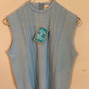 NWT Vintage 1970's Sweater Vest Cable Knit